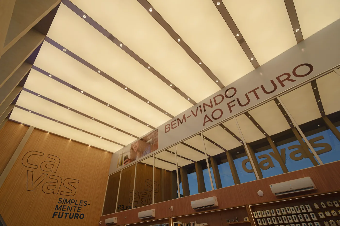 Produtos expostos na Cavas